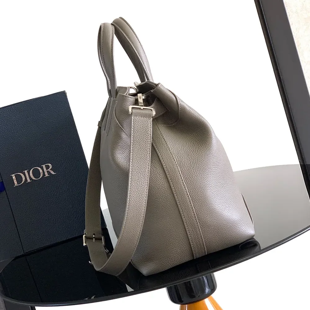 Dior Medium Dior Normandie Tote Bag Gray Dior Icons Calfskin for Men Dior Medium Dior Normandie Tote Bag Gray Dior Icons Calfskin for Men