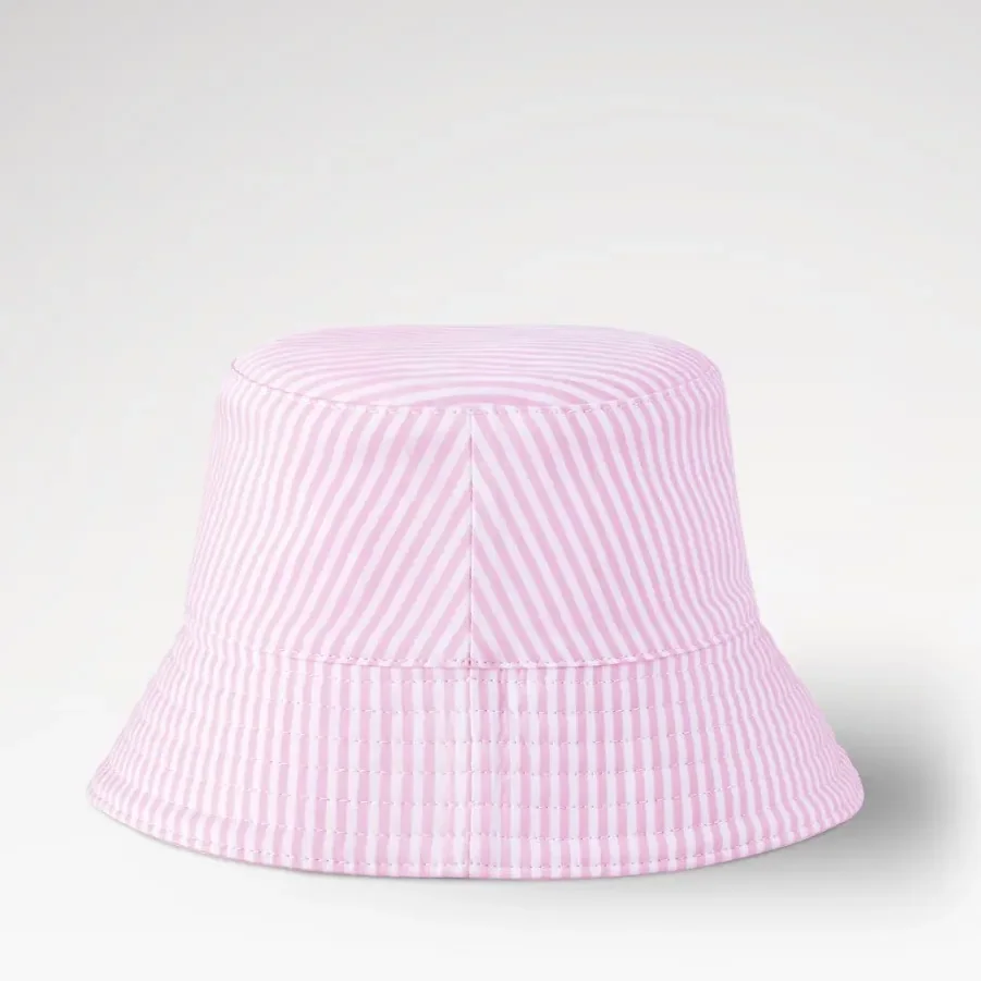 Louis Vuitton LV League Striped Bucket Hat Pink