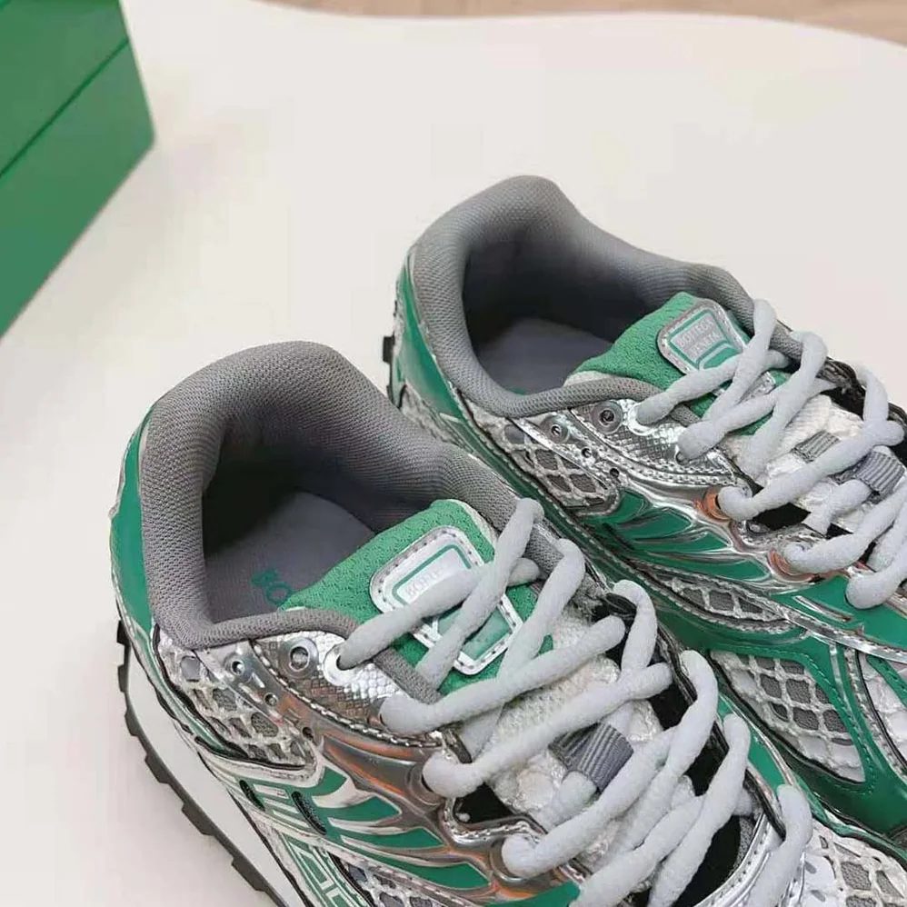Bottega Veneta Technical Fabric Lace-up Orbit Sneaker for Unisex in Green