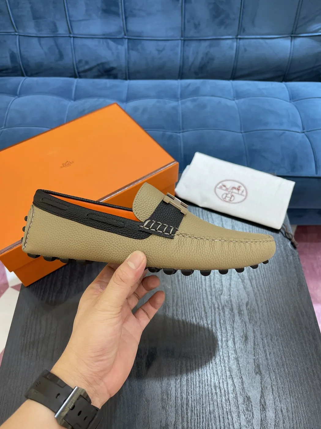 Hermes Irving Loafer Beige Hermes Irving Loafer Beige