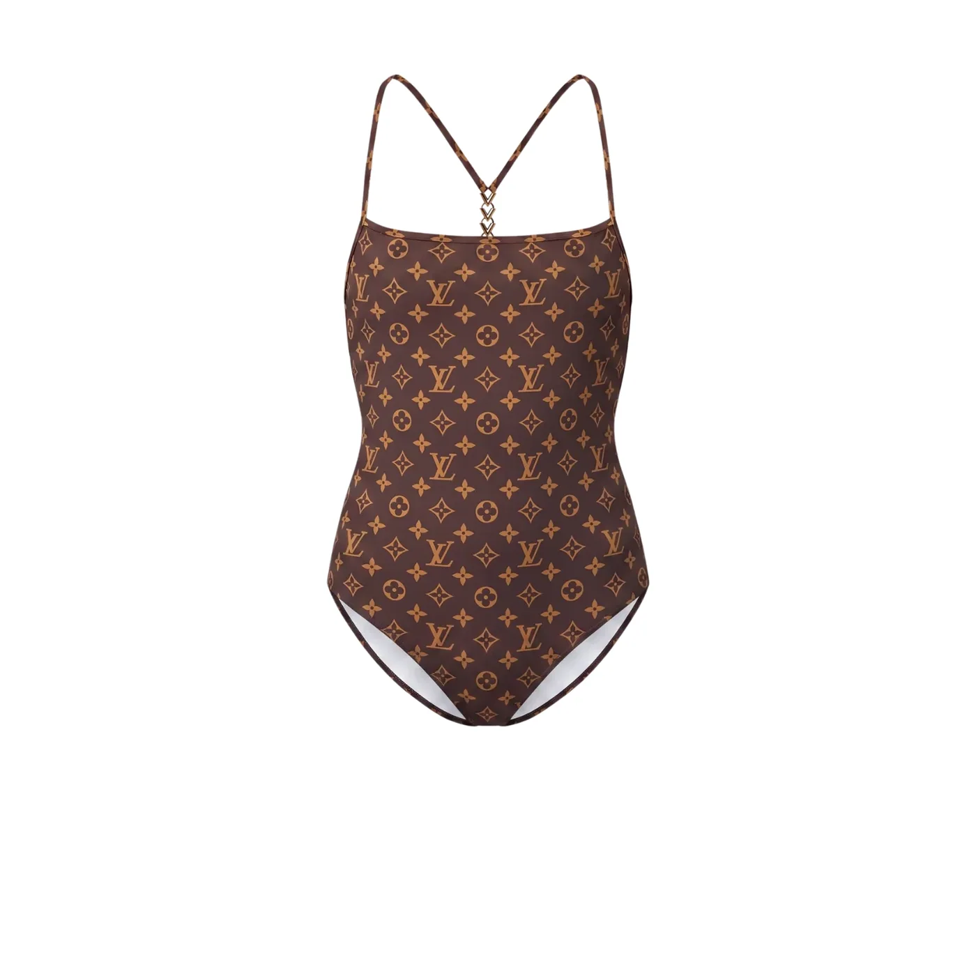 Louis Vuitton Monogram One in Piece Swimsuit Brown Monogram