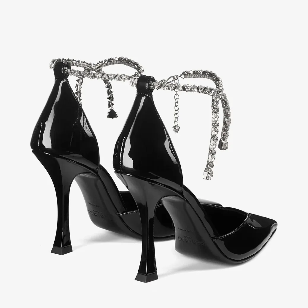 Jimmy Choo Stevie 100 Pumps Black STEVIE100PAT Jimmy Choo Stevie 100 Pumps Black STEVIE100PAT