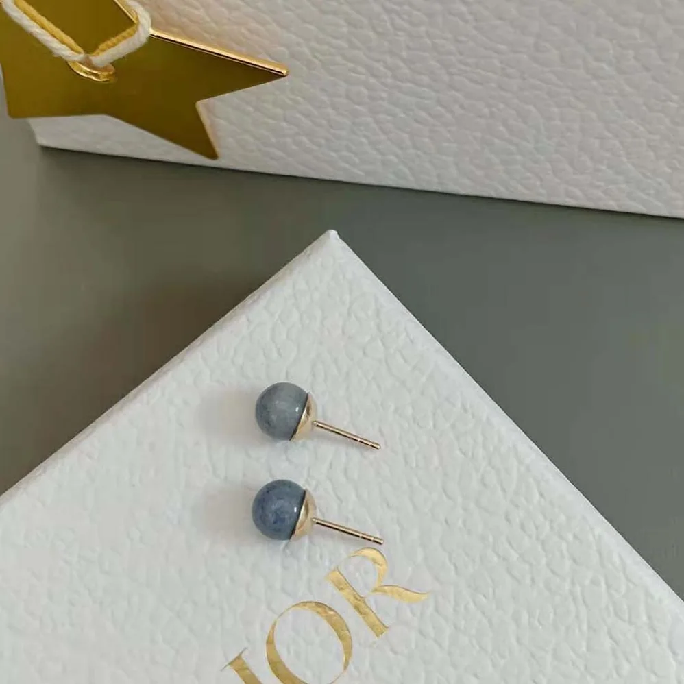 Dior Tribales Earrings Gold-Finish Metal and Blue Stone for Women