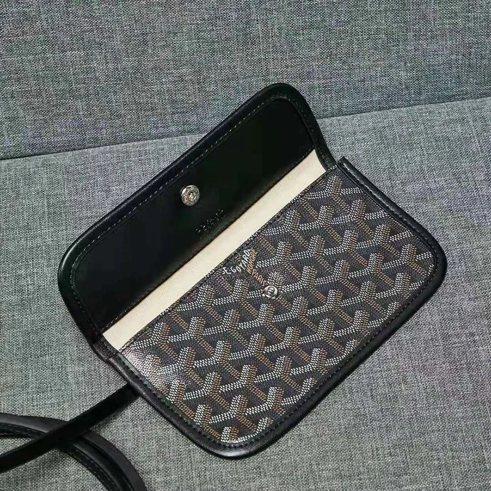 Goyard Sac Artois MM in Goyardine Canvas & Chevroches Calfskin for Women in Black