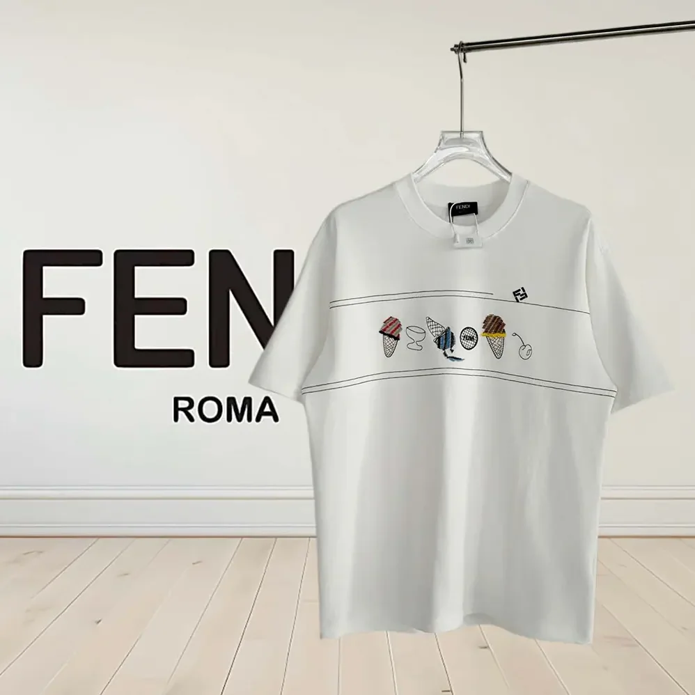 Fendi White Cotton T for Men in shirt Fendi White Cotton T for Men in shirt
