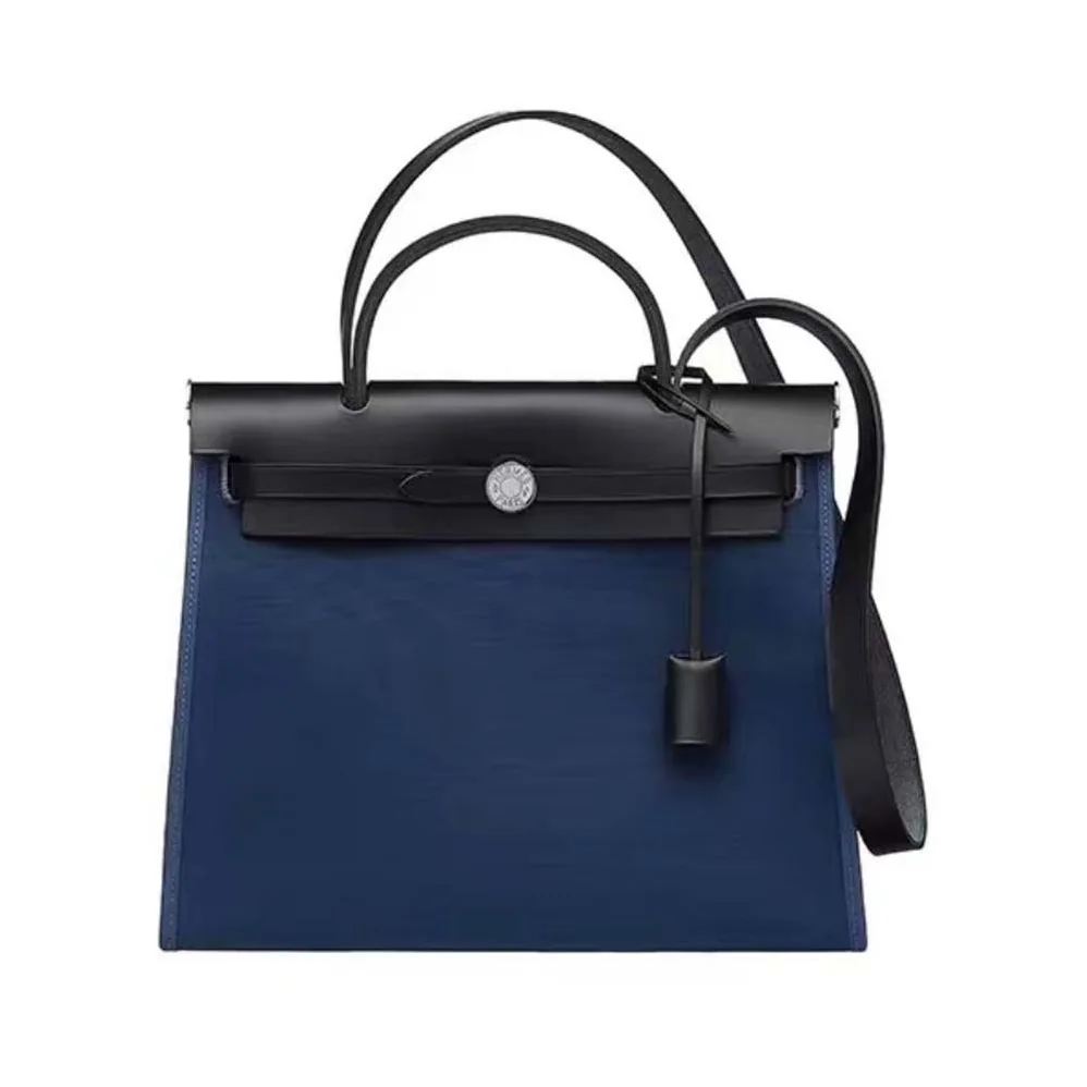 Hermes Herbag Zip 31 Bag for Women in Navy/Black Hermes Herbag Zip 31 Bag for Women in Navy/Black
