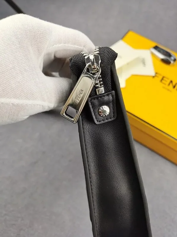 Fendi Flat Pouch Black Nappa Pouch / FF 7VA491A72VF0GXN Fendi Flat Pouch Black Nappa Pouch / FF 7VA491A72VF0GXN