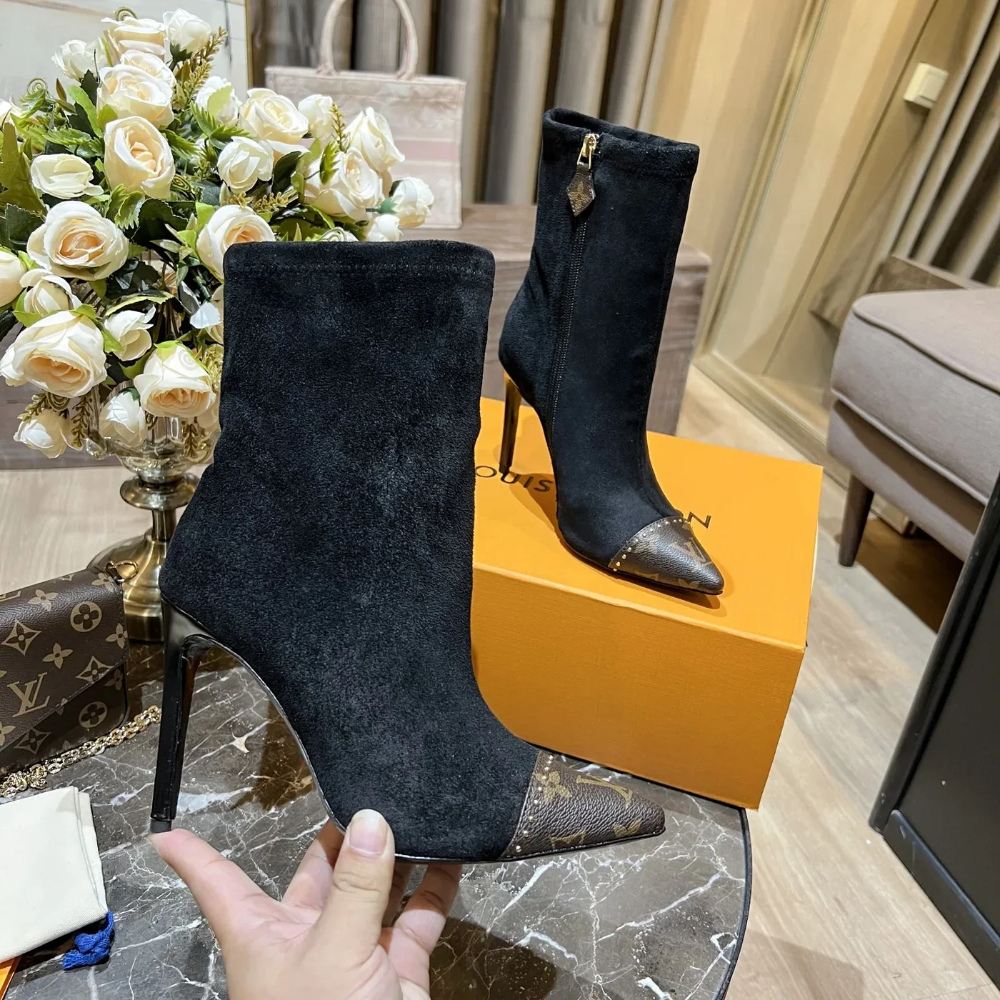 Louis Vuitton Cherie Ankle Boots Black for Women Louis Vuitton Cherie Ankle Boots Black for Women
