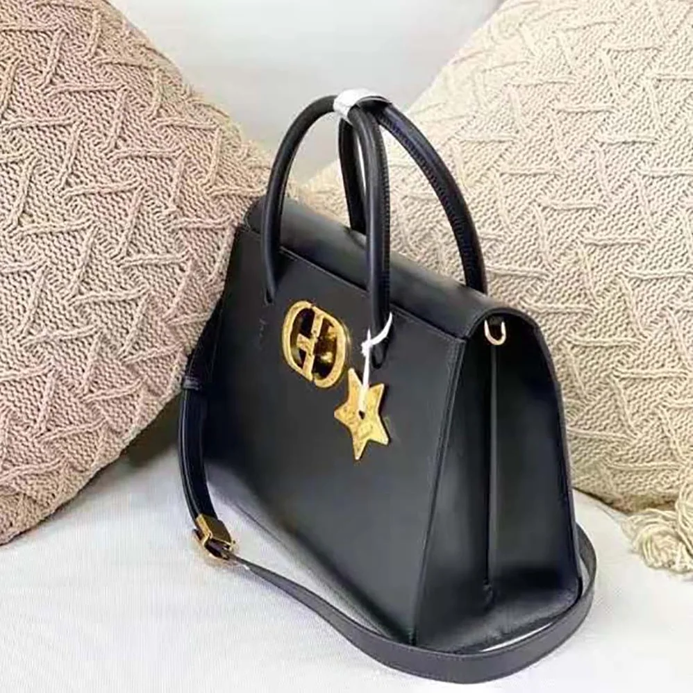 Dior Large ST Honore Tote Black Box Calfskin for Women