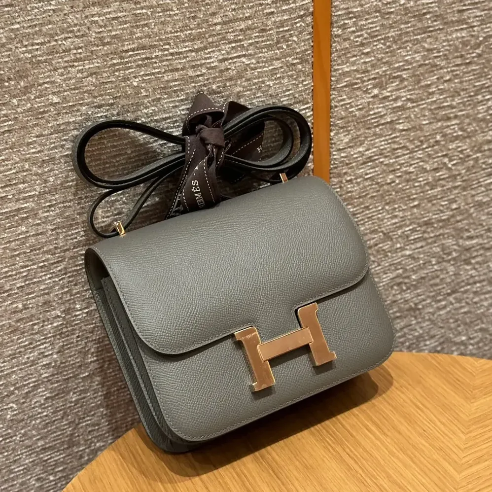 Hermes Constance 18 Bag Epsom Leather for Women in Silver/Gold Hermes Constance 18 Bag Epsom Leather for Women in Silver/Gold