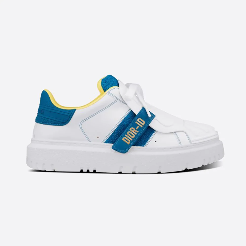 Dior Dior-id Sneaker White Calfskin Terry Cotton for Women in Blue Dior Dior-id Sneaker White Calfskin Terry Cotton for Women in Blue