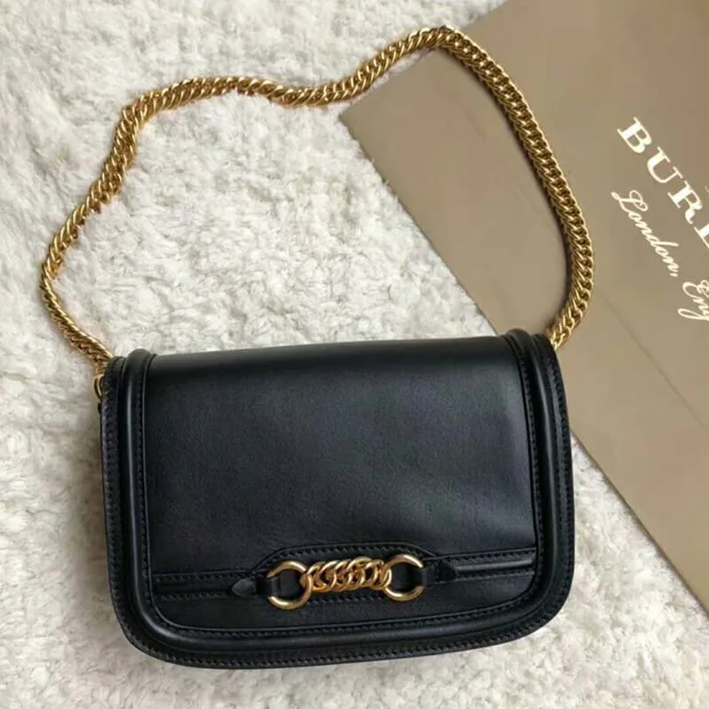 Burberry The Leather Link Bag for Women in Black