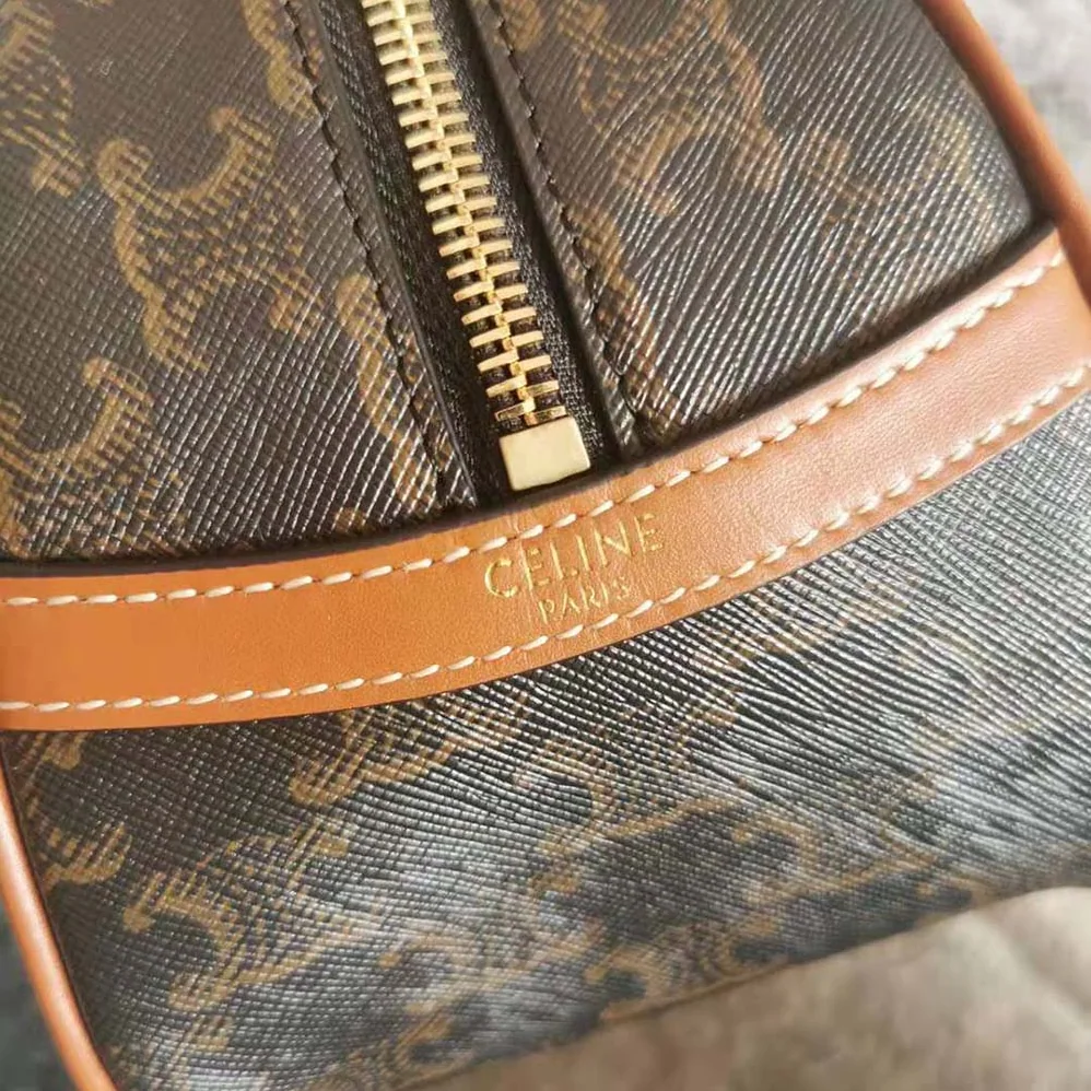 Celine Medium Teckel in Triomphe Canvas and Calfskin for Women