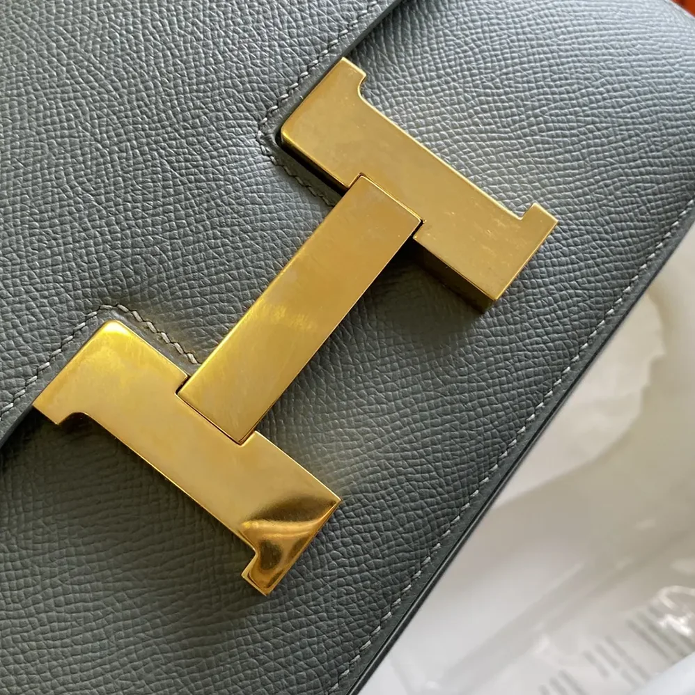 Hermes Constance 24 Bag Epsom Leather for Women in Grey/Gold Hermes Constance 24 Bag Epsom Leather for Women in Grey/Gold