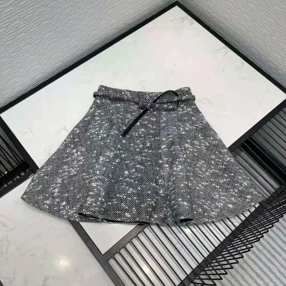 Dior Short Skirt Black and White Wool and Silk Mouline for Women