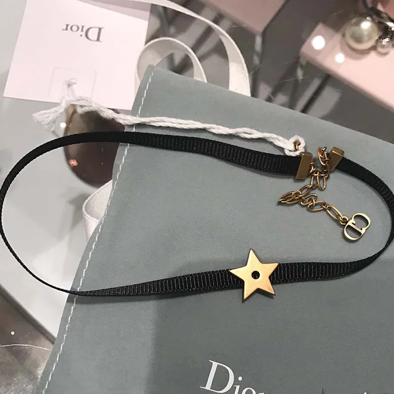 Dior D Porte-Bonheur Choker for Women in Black