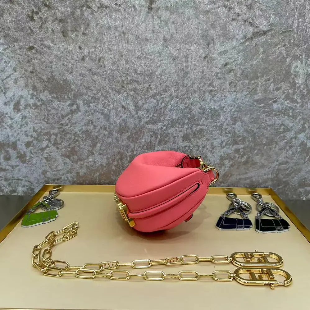Fendi Nano Fendigraphy Pink Leather Charm for Women