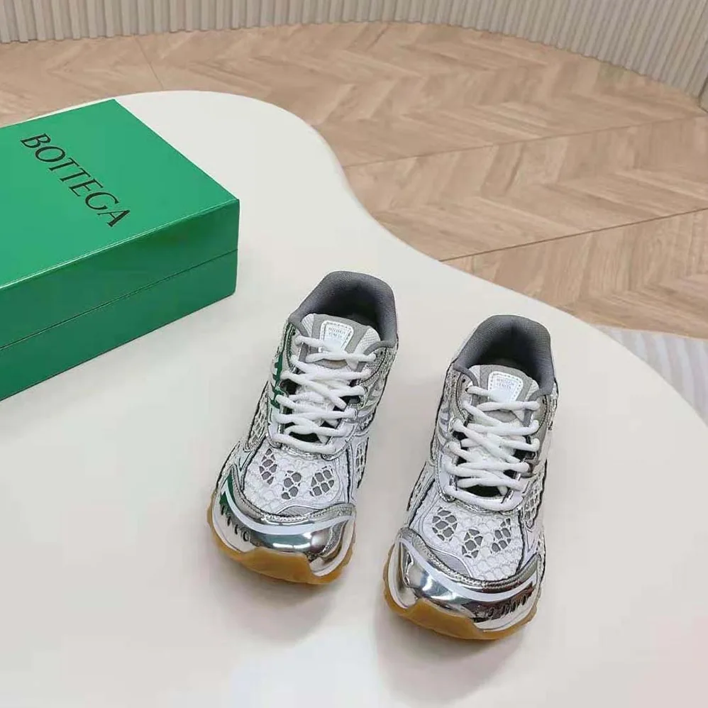 Bottega Veneta Technical Fabric Lace-up Orbit Sneaker for Unisex in Green