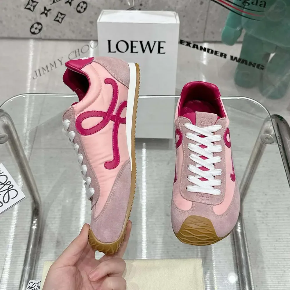 Loewe Ballet Runner 2.0 in Nylon and Calfskin for Unisex in Pink