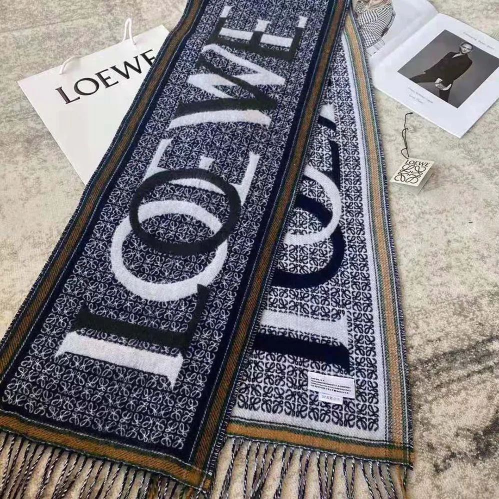 Loewe LOEWE Love Scarf in Wool and Cashmere for Unisex Loewe LOEWE Love Scarf in Wool and Cashmere for Unisex