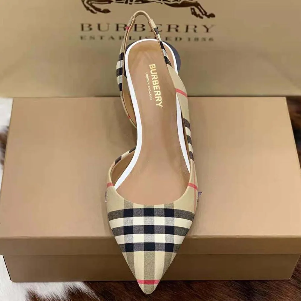 Burberry Vintage Check Slingback Pumps for Women