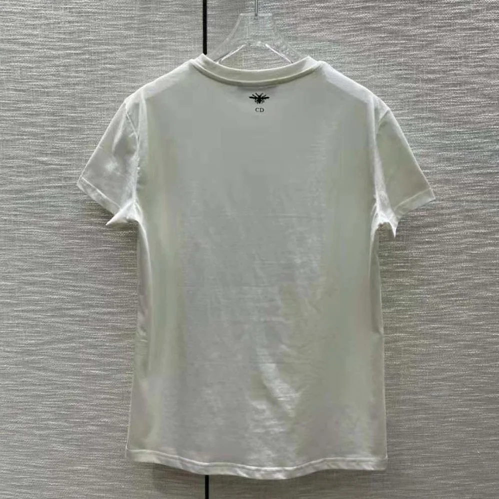 Dior ‘C'Est Non Non Non Et Non' T-shirt Ecru Cotton Jersey and Linen for Women