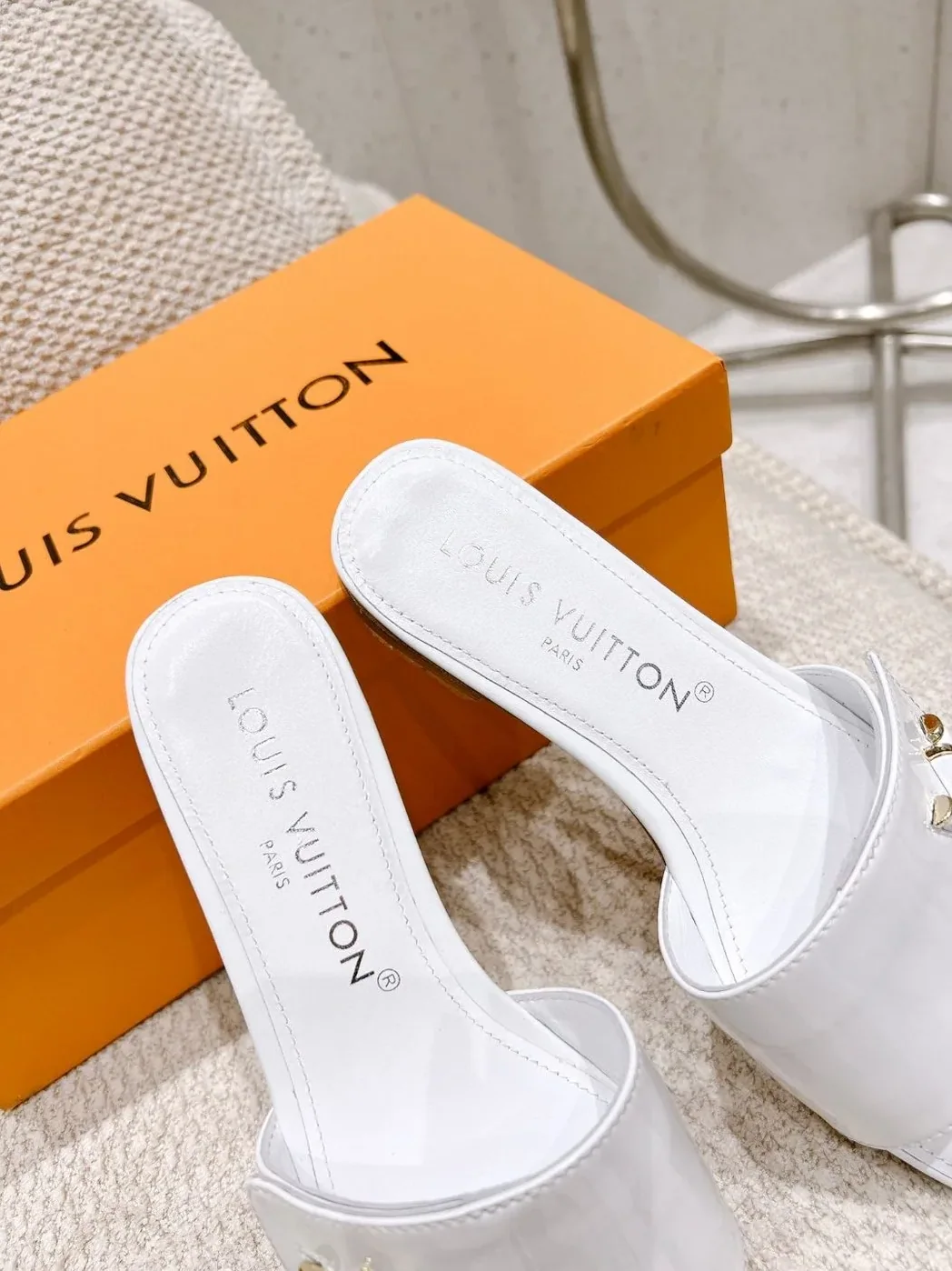 Louis Vuitton Shake Flat Mule White