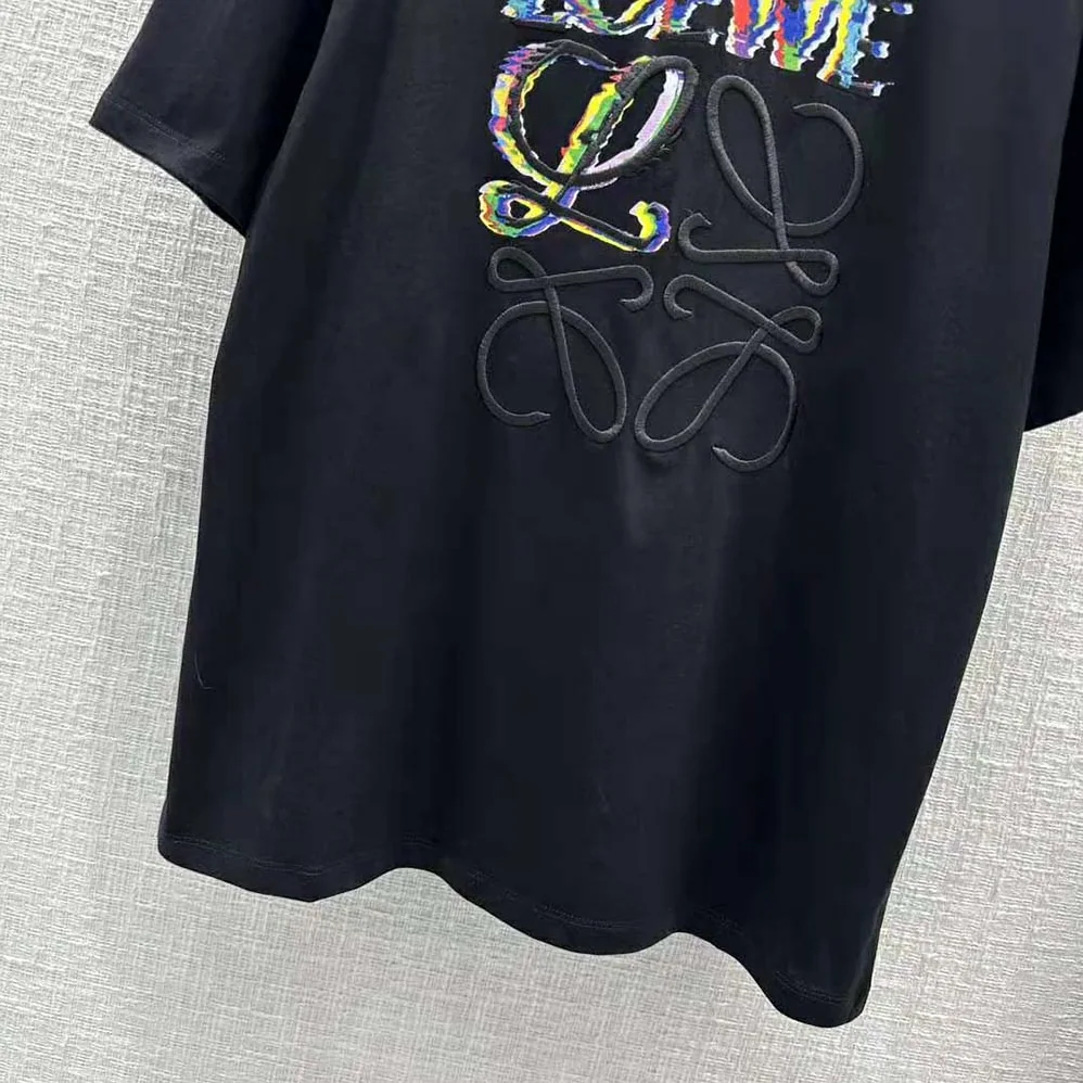 Loewe Glitch Anagram T-shirt in Cotton for Men in Black
