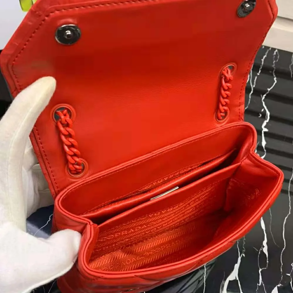 Prada Small Nappa Leather Prada Spectrum Bag for Women in Red