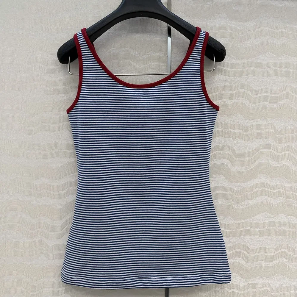 Prada Striped Cotton Jersey Tank Top for Women Prada Striped Cotton Jersey Tank Top for Women