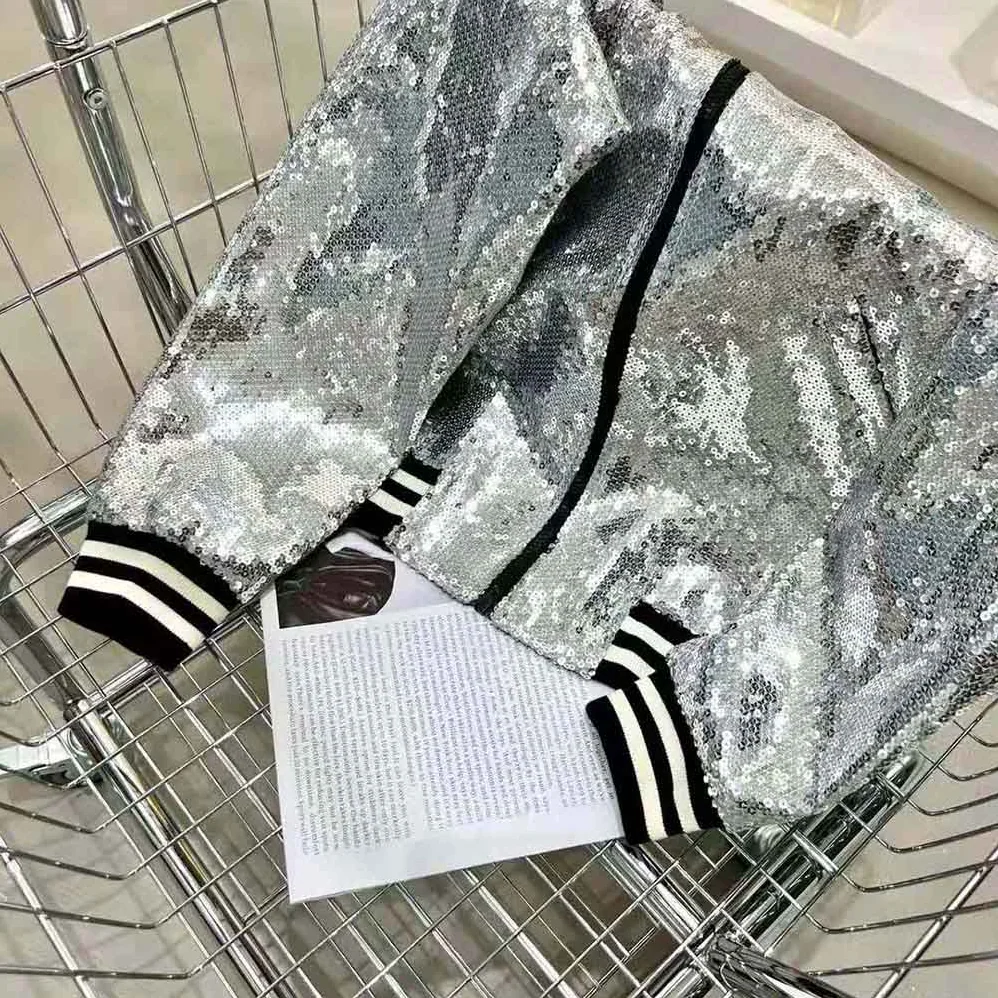 Celine Teddy Jacket in Cotton Fleece for Women in Silver