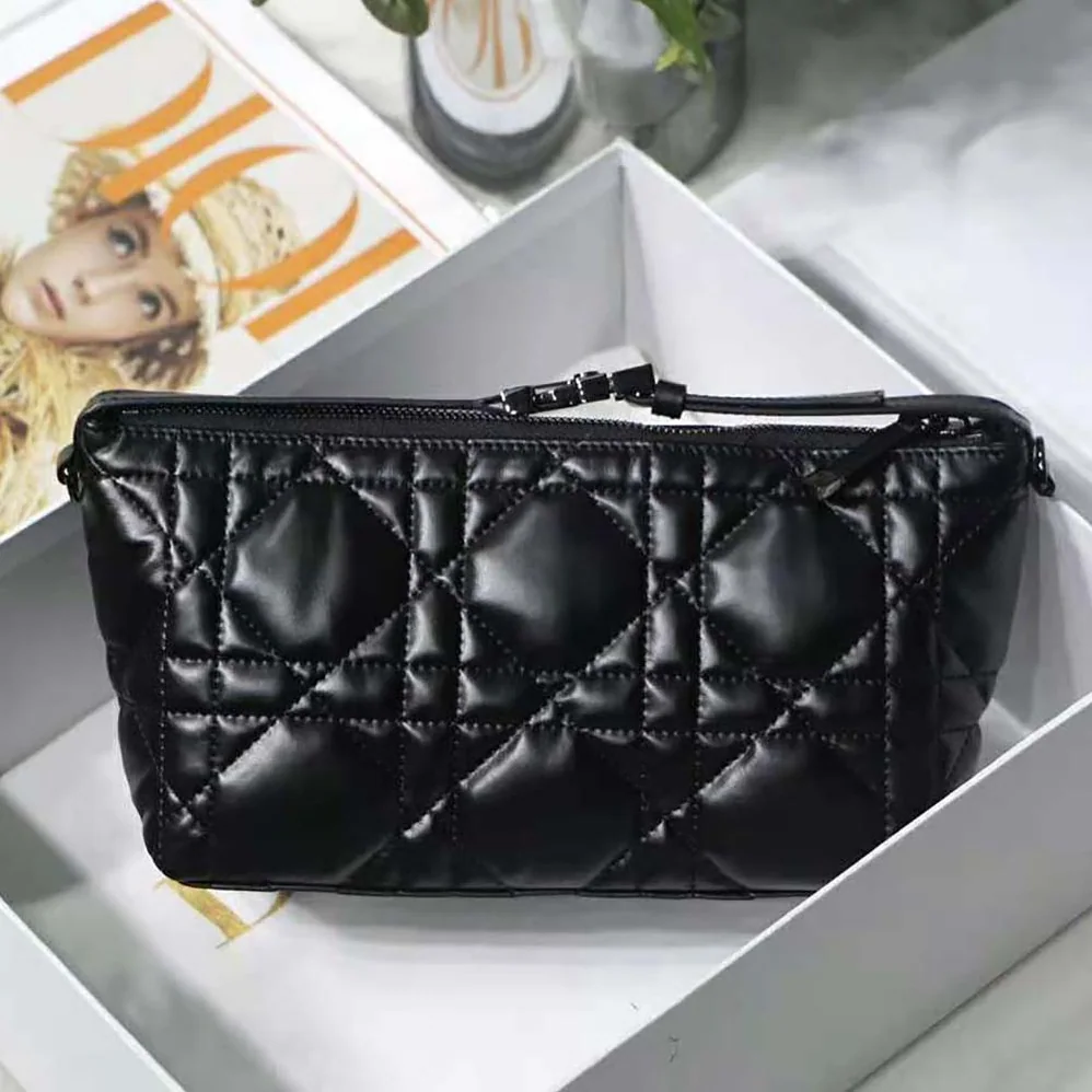 Dior Medium Diortravel Nomad Pouch Black Macrocannage Calfskin for Women Dior Medium Diortravel Nomad Pouch Black Macrocannage Calfskin for Women