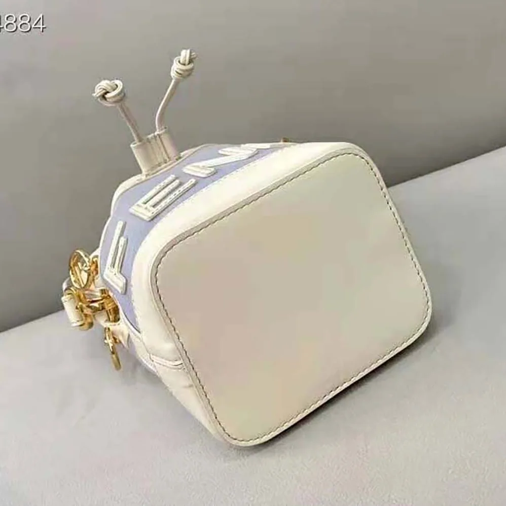 Fendi Mon Tresor Leather and Mesh Mini-bag for Women in White Fendi Mon Tresor Leather and Mesh Mini-bag for Women in White