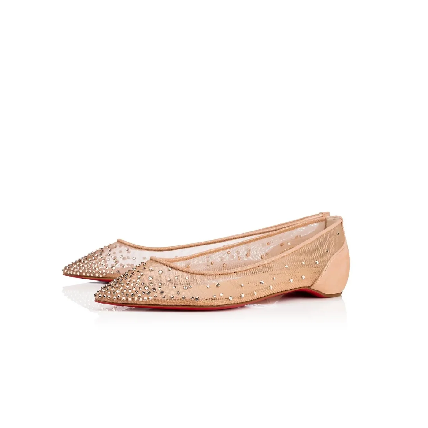 Christian Louboutin Follies Strass Ballerinas Beige Christian Louboutin Follies Strass Ballerinas Beige