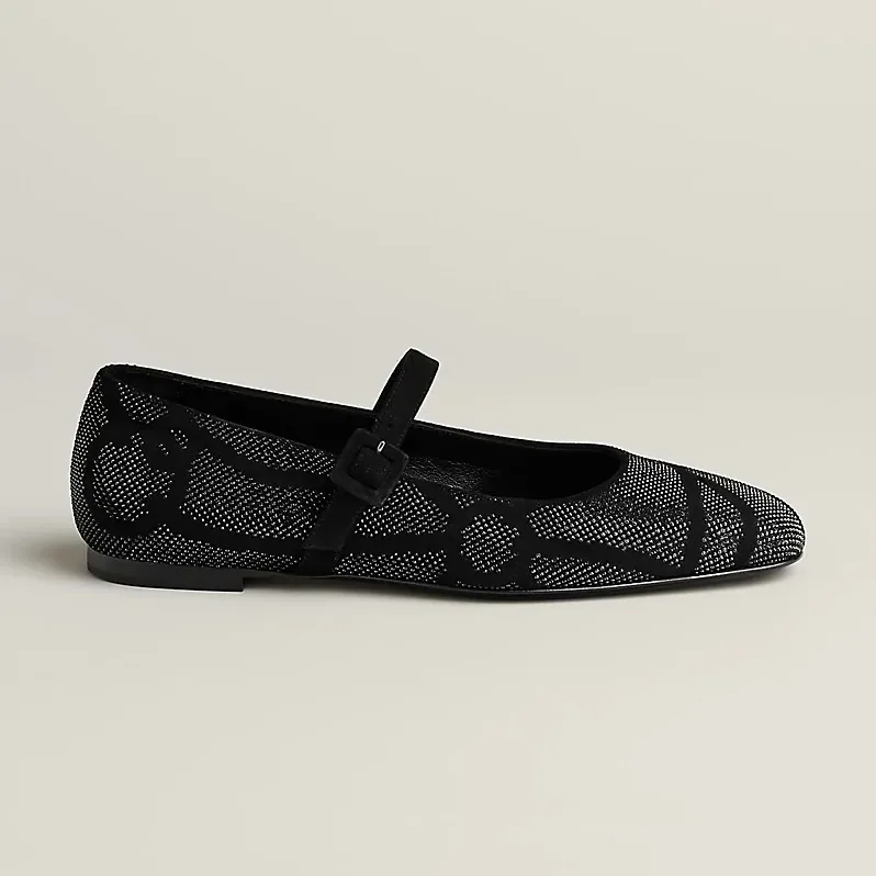 Hermes Light Ballet Flats Noir