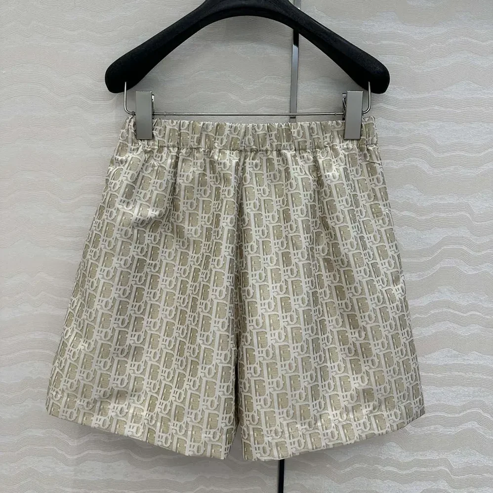 Dior Skort Beige Technical Jacquard Taffeta with Dior Oblique Motif for Women