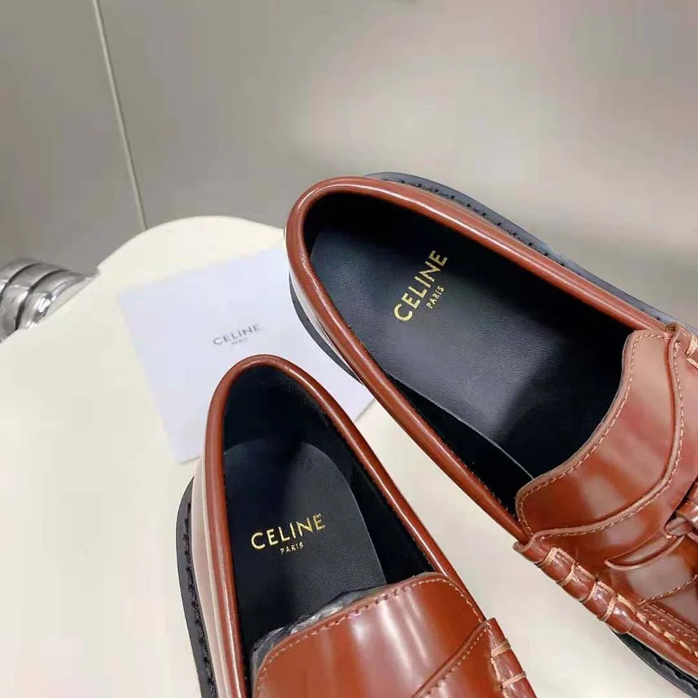 Celine Margaret Loafer with Tassels in Polished Bull for Women Celine Margaret Loafer with Tassels in Polished Bull for Women
