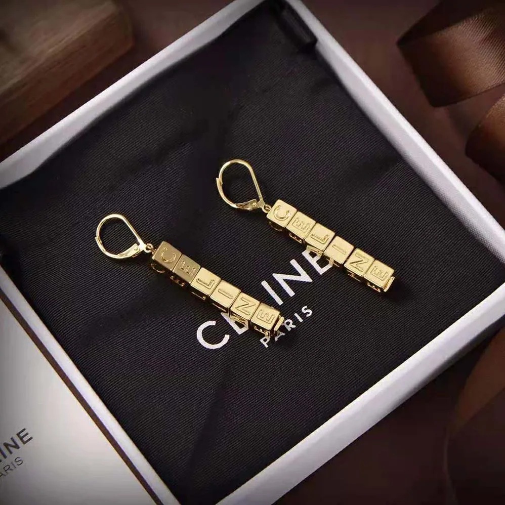 Celine Earrings in Brass with Gold Finish for Women