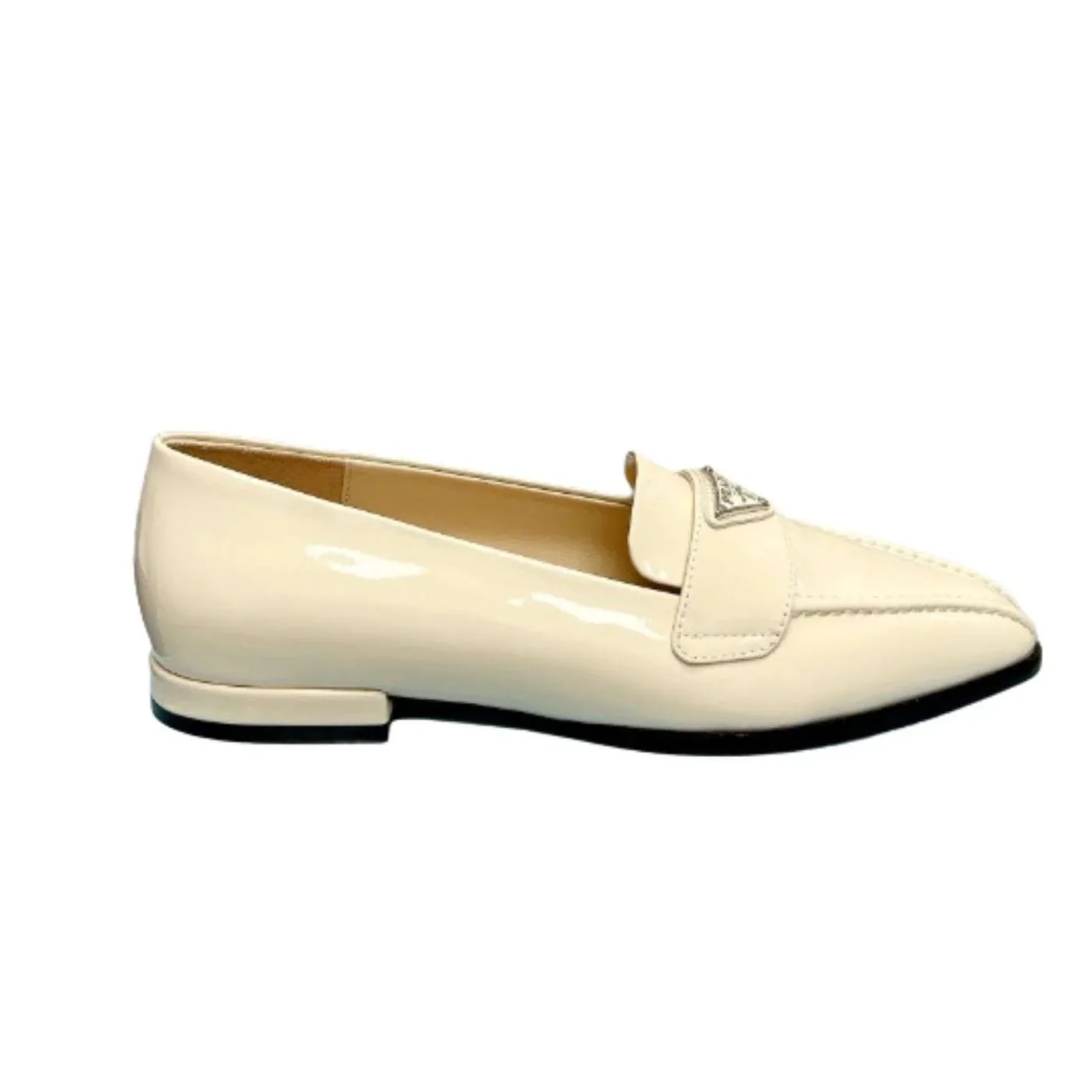 Prada Patent Loafers White Prada Patent Loafers White