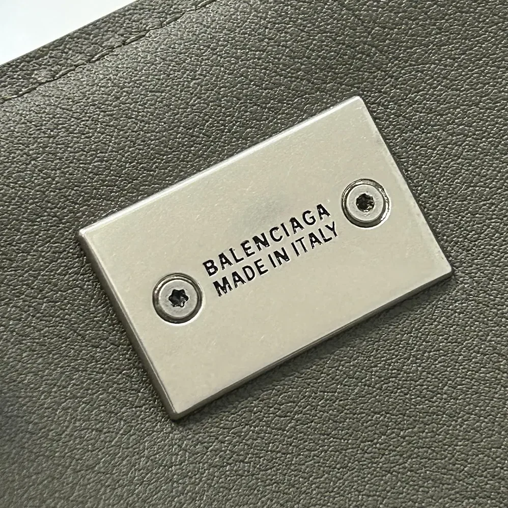 Balenciaga Rodeo Handbag Medium In Khaki Smooth Calfskin Aged for Women in Silver Hardware Balenciaga Rodeo Handbag Medium In Khaki Smooth Calfskin Aged for Women in Silver Hardware
