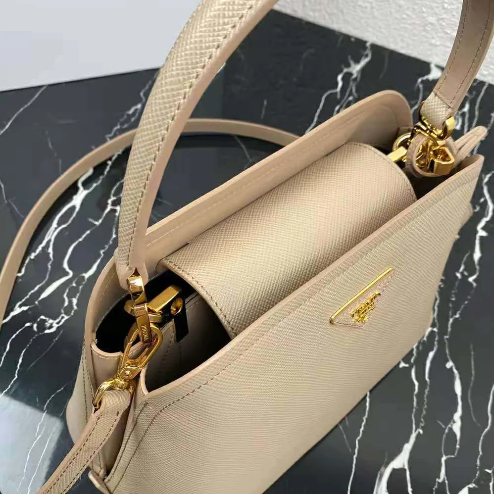 Prada Medium Saffiano Leather Prada Matinee Bag for Women in Sandy Prada Medium Saffiano Leather Prada Matinee Bag for Women in Sandy