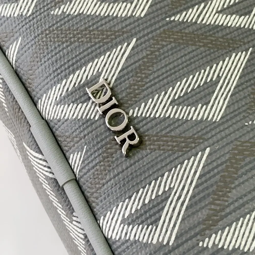 Dior Toiletry Bag Dior Gray CD Diamond Canvas for Men