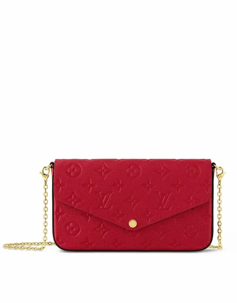 Louis Vuitton Pochette Felicie Monogram Empreinte Red Louis Vuitton Pochette Felicie Monogram Empreinte Red