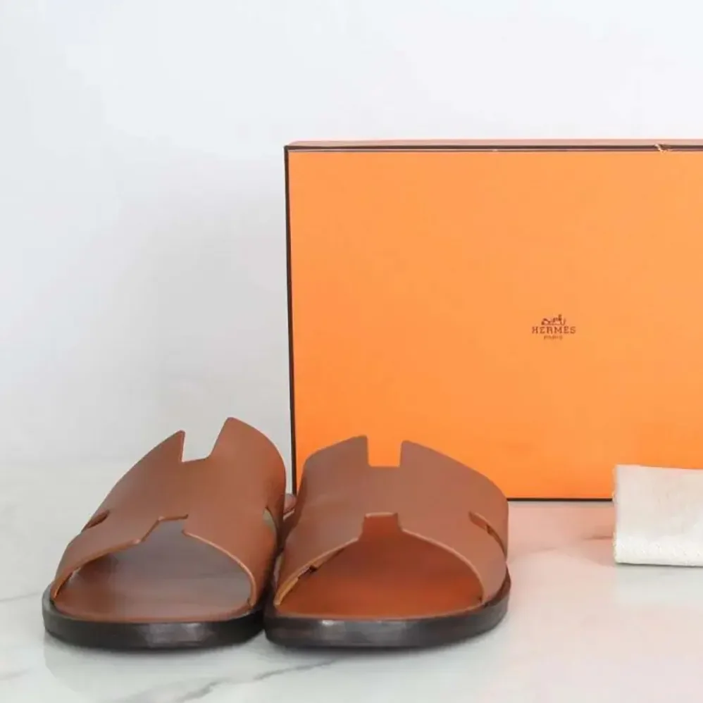 Hermes Izmir Sandal for Unisex in Brown