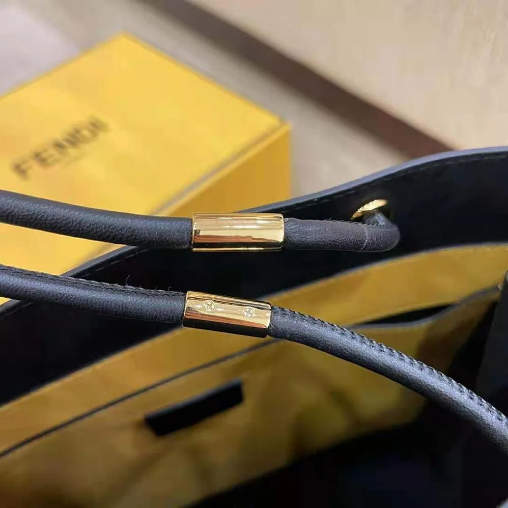 Fendi Fendi Pack Medium Shopping Bag Yellow Leather Bag for Men