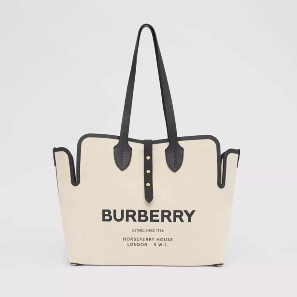 Burberry The Medium Soft Cotton Canvas Belt Bag for Women in White