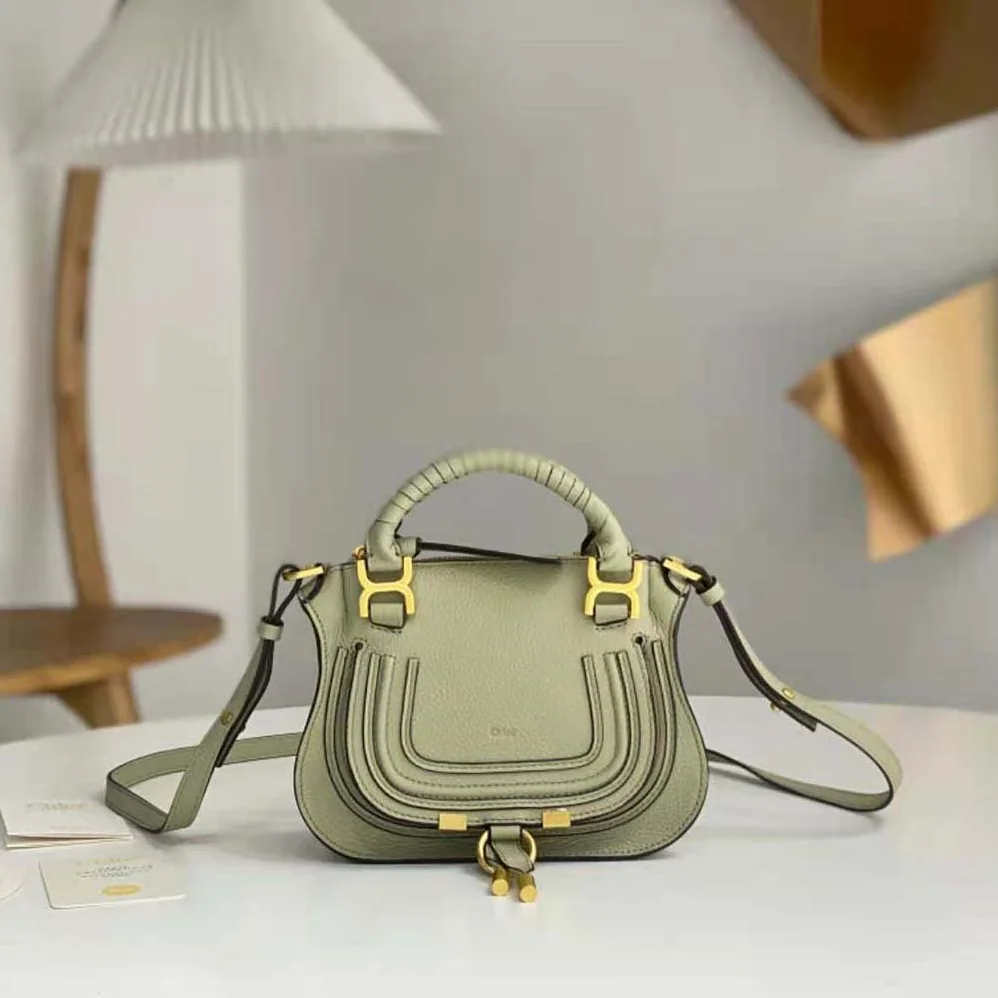 Chloe Marcie Mini Double Carry Bag for Women in Green
