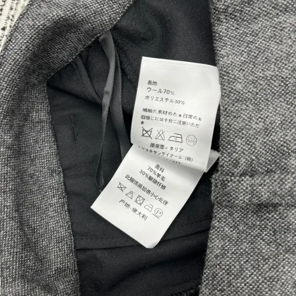 Dior Pants Gray Virgin Wool Tweed for Women Dior Pants Gray Virgin Wool Tweed for Women