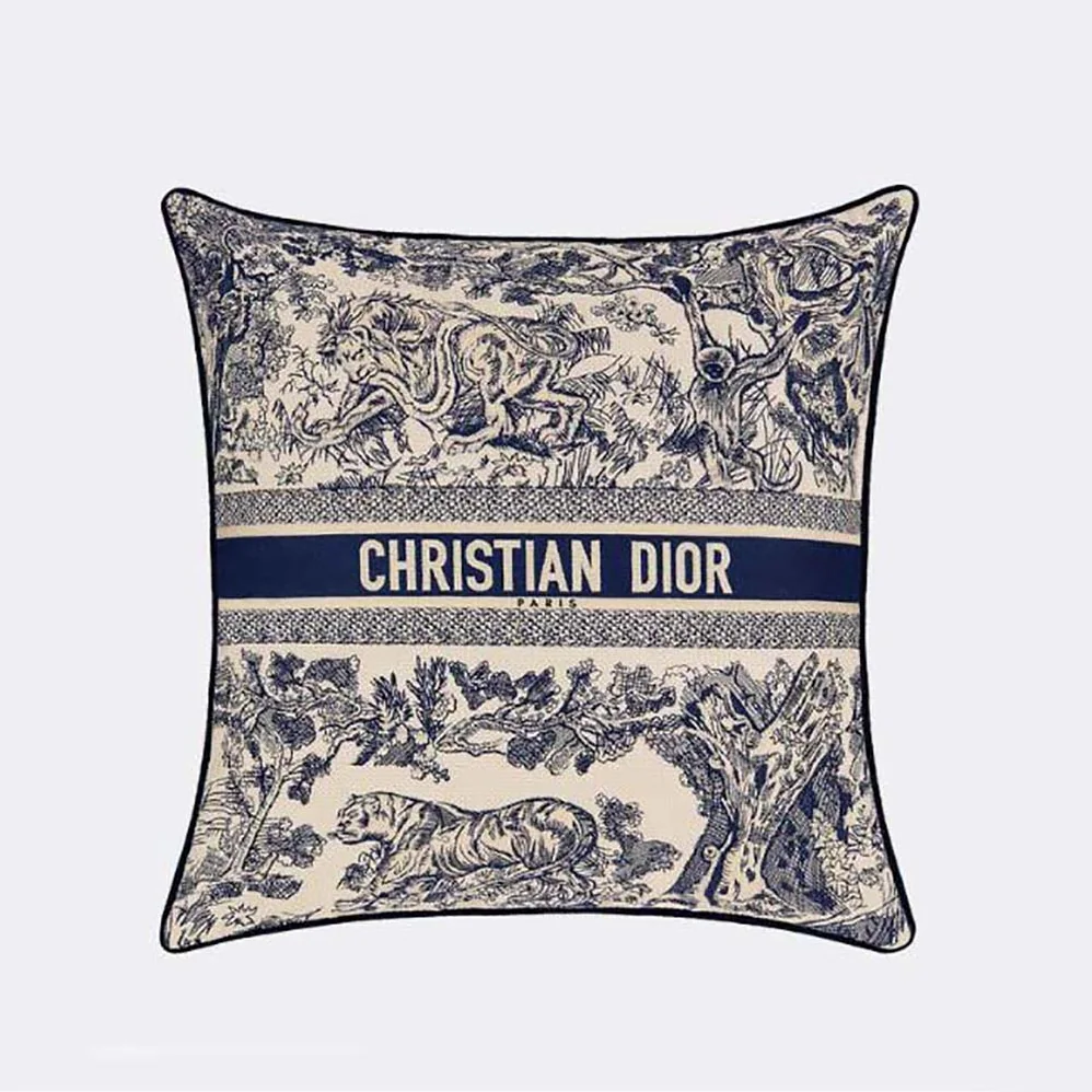 Dior Square Pillow Blue Toile de Jouy for Women Dior Square Pillow Blue Toile de Jouy for Women