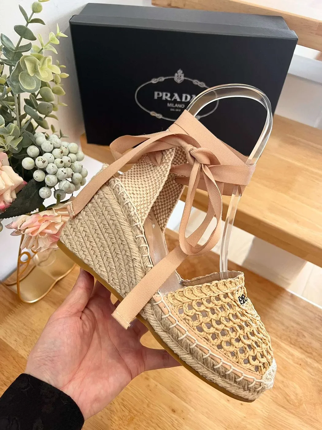 Linen Espadrille Wedge Sandals Beige Linen Espadrille Wedge Sandals Beige